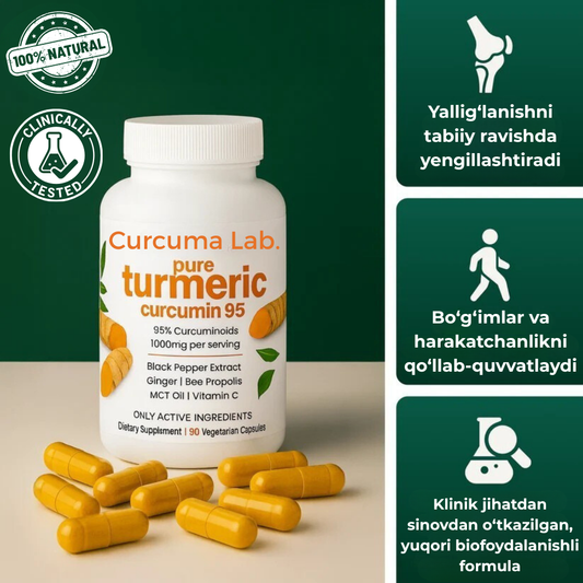 Kurkuma kapsulalari  bo‘g‘imlar va harakatchanlik uchun