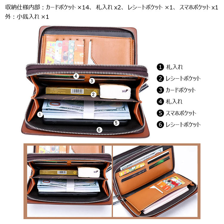 KANGAROO Erkaklar Charm Portfel Amaliy va Zamonaviy